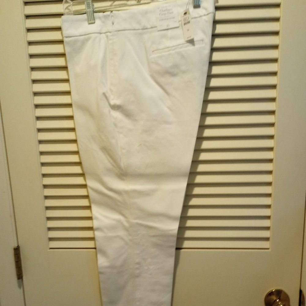 Talbots Chatam Crop Pant, size 10, white